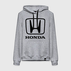 Толстовка-худи хлопковая женская Honda logo, цвет: меланж
