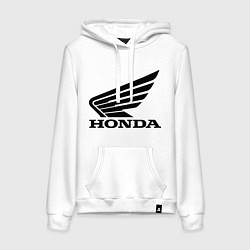 Толстовка-худи хлопковая женская Honda Motor, цвет: белый