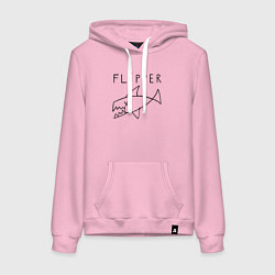 Толстовка-худи хлопковая женская Flipper, цвет: светло-розовый