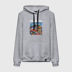 Толстовка-худи хлопковая женская Radiohead, цвет: меланж