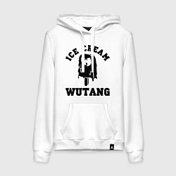 Толстовка-худи хлопковая женская Wu-Tang: Ice cream, цвет: белый