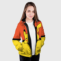 Куртка с капюшоном женская Pikachu, цвет: 3D-черный — фото 2