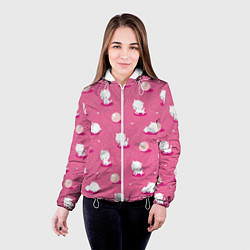 Куртка с капюшоном женская Милые котятки, цвет: 3D-белый — фото 2