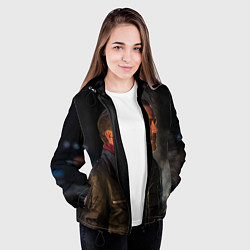Куртка с капюшоном женская New, цвет: 3D-черный — фото 2