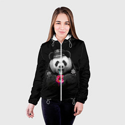 Куртка с капюшоном женская Donut Panda, цвет: 3D-белый — фото 2