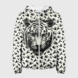 Куртка с капюшоном женская Tiger Dreams, цвет: 3D-белый