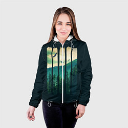 Куртка с капюшоном женская Green Life, цвет: 3D-белый — фото 2