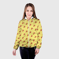 Куртка с капюшоном женская Рай пиццы, цвет: 3D-белый — фото 2