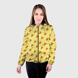 Куртка с капюшоном женская Рай пиццы, цвет: 3D-черный — фото 2