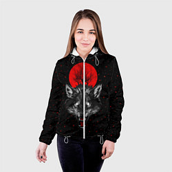 Куртка с капюшоном женская Кровавая Луна, цвет: 3D-белый — фото 2