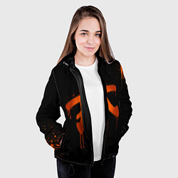 Куртка с капюшоном женская Fnatic: Black collection, цвет: 3D-черный — фото 2