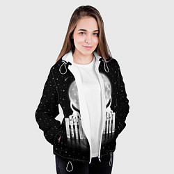 Куртка с капюшоном женская Лунная мелодия, цвет: 3D-белый — фото 2