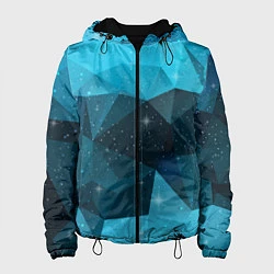 Куртка с капюшоном женская PolyBlue Star, цвет: 3D-черный