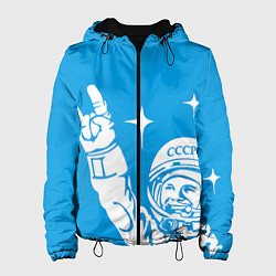 Куртка с капюшоном женская Гагарин рокер, цвет: 3D-черный