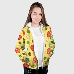 Куртка с капюшоном женская Pizza, цвет: 3D-белый — фото 2