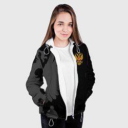 Куртка с капюшоном женская Russia - Black collection, цвет: 3D-белый — фото 2