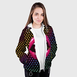 Куртка с капюшоном женская Pop art, цвет: 3D-белый — фото 2