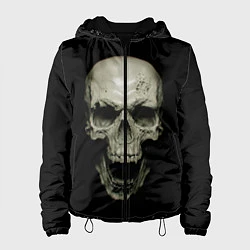 Куртка с капюшоном женская Череп вампира, цвет: 3D-черный