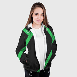 Куртка с капюшоном женская Диагонали, цвет: 3D-белый — фото 2