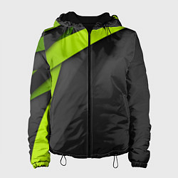 Куртка с капюшоном женская Спортивная геометрия 6, цвет: 3D-черный