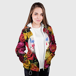 Куртка с капюшоном женская Любимый учитель, цвет: 3D-белый — фото 2