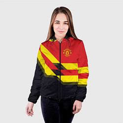 Куртка с капюшоном женская Man UTD FC: Black style, цвет: 3D-черный — фото 2