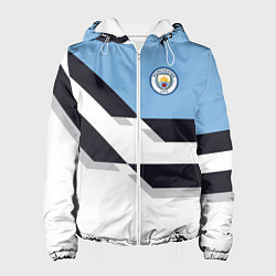 Куртка с капюшоном женская Manchester City FC: White style, цвет: 3D-белый