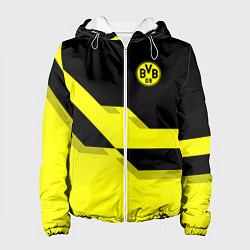 Куртка с капюшоном женская BVB FC: Yellow style, цвет: 3D-белый