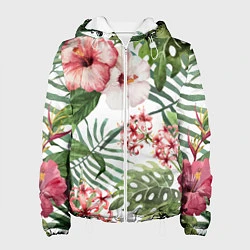 Куртка с капюшоном женская Таинственный остров, цвет: 3D-белый