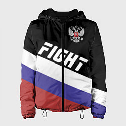 Куртка с капюшоном женская Fight Russia, цвет: 3D-черный