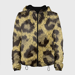 Куртка с капюшоном женская Шкура гепарда, цвет: 3D-черный