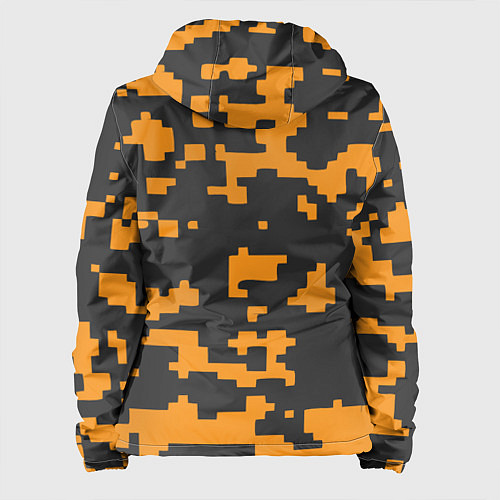 Женская куртка Bitcoin: Orange Camo / 3D-Черный – фото 2