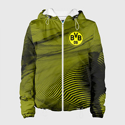 Куртка с капюшоном женская FC Borussia Sport, цвет: 3D-белый