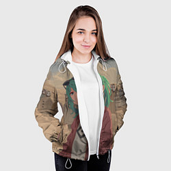 Куртка с капюшоном женская Vocaloid, цвет: 3D-белый — фото 2