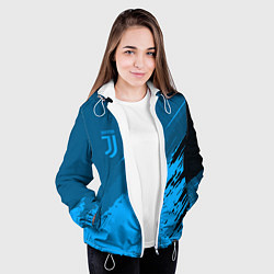 Куртка с капюшоном женская FC Juventus: Blue Original, цвет: 3D-белый — фото 2