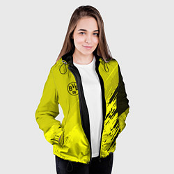 Куртка с капюшоном женская FC Borussia: Yellow Original, цвет: 3D-черный — фото 2