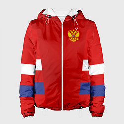 Куртка с капюшоном женская Russia: Sport Tricolor, цвет: 3D-белый