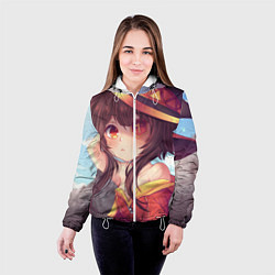 Куртка с капюшоном женская KonoSuba, цвет: 3D-белый — фото 2