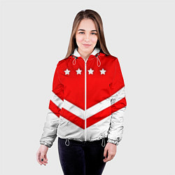 Куртка с капюшоном женская Звезды Спартака, цвет: 3D-белый — фото 2