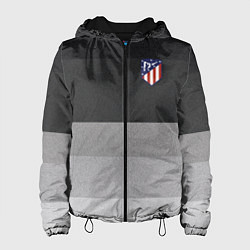 Куртка с капюшоном женская ФК Атлетико Мадрид: Серый стиль, цвет: 3D-черный