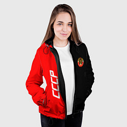 Куртка с капюшоном женская СССР: Red Collection, цвет: 3D-черный — фото 2