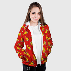 Куртка с капюшоном женская Острая пицца, цвет: 3D-белый — фото 2