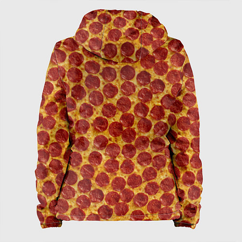Женская куртка Пицца пепперони / 3D-Черный – фото 2