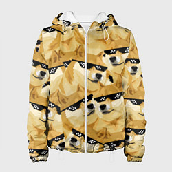 Куртка с капюшоном женская Doge: Deal with it, цвет: 3D-белый