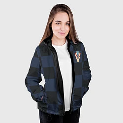 Куртка с капюшоном женская Сборная Хорватии: Гостевая ЧМ-2018, цвет: 3D-черный — фото 2