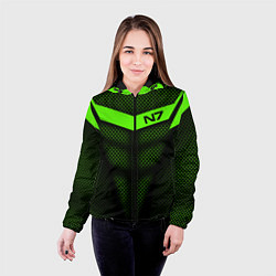Куртка с капюшоном женская N7: Green Armor, цвет: 3D-черный — фото 2