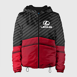 Куртка с капюшоном женская Lexus: Red Carbon, цвет: 3D-черный