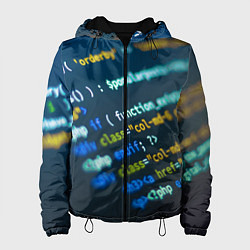 Куртка с капюшоном женская Programming Collection, цвет: 3D-черный
