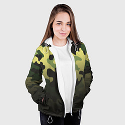 Куртка с капюшоном женская Военный камуфляж, цвет: 3D-белый — фото 2