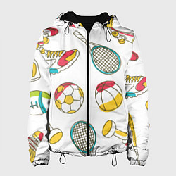 Куртка с капюшоном женская Sport Life, цвет: 3D-черный